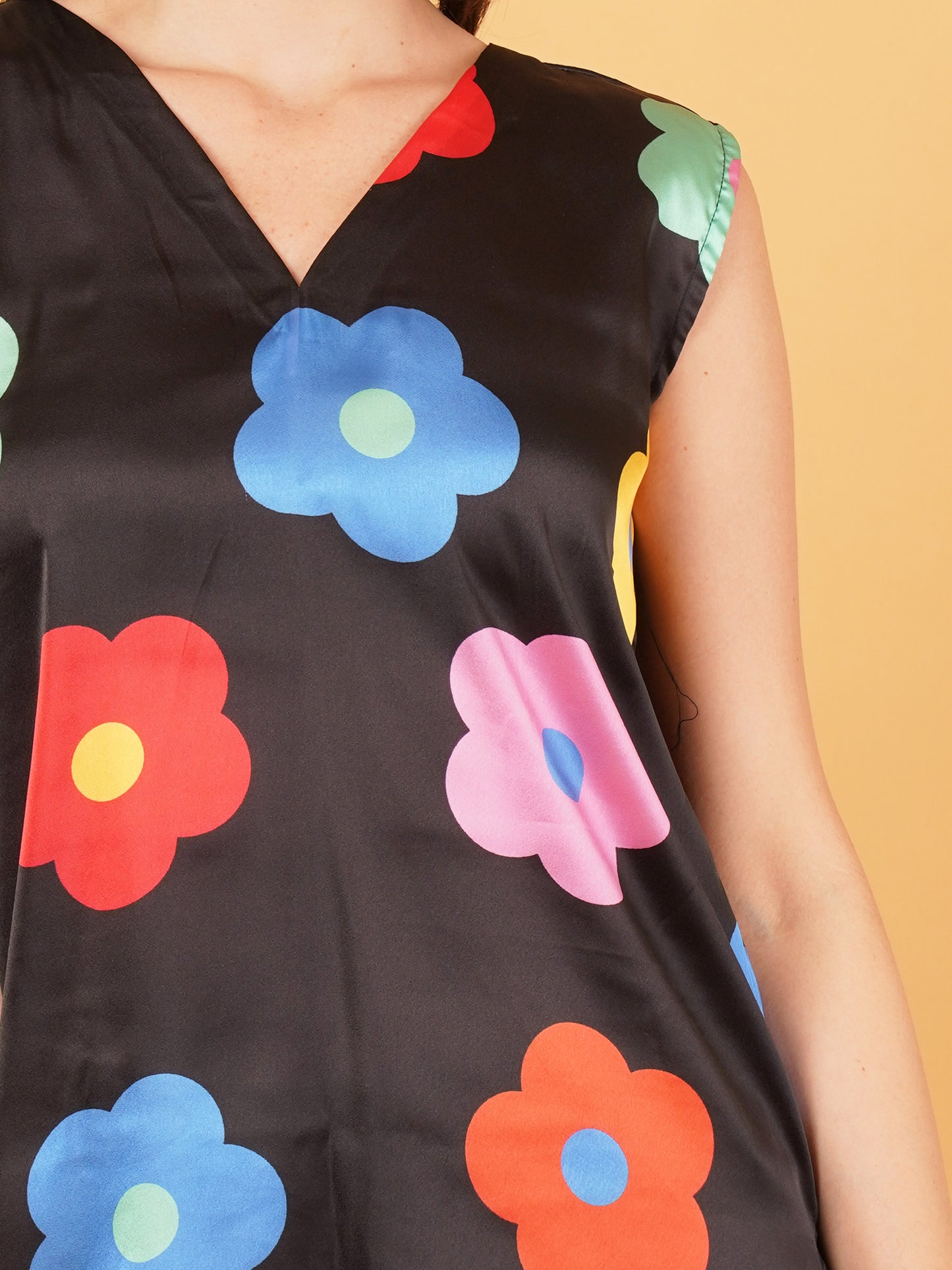 Retro black short kurti