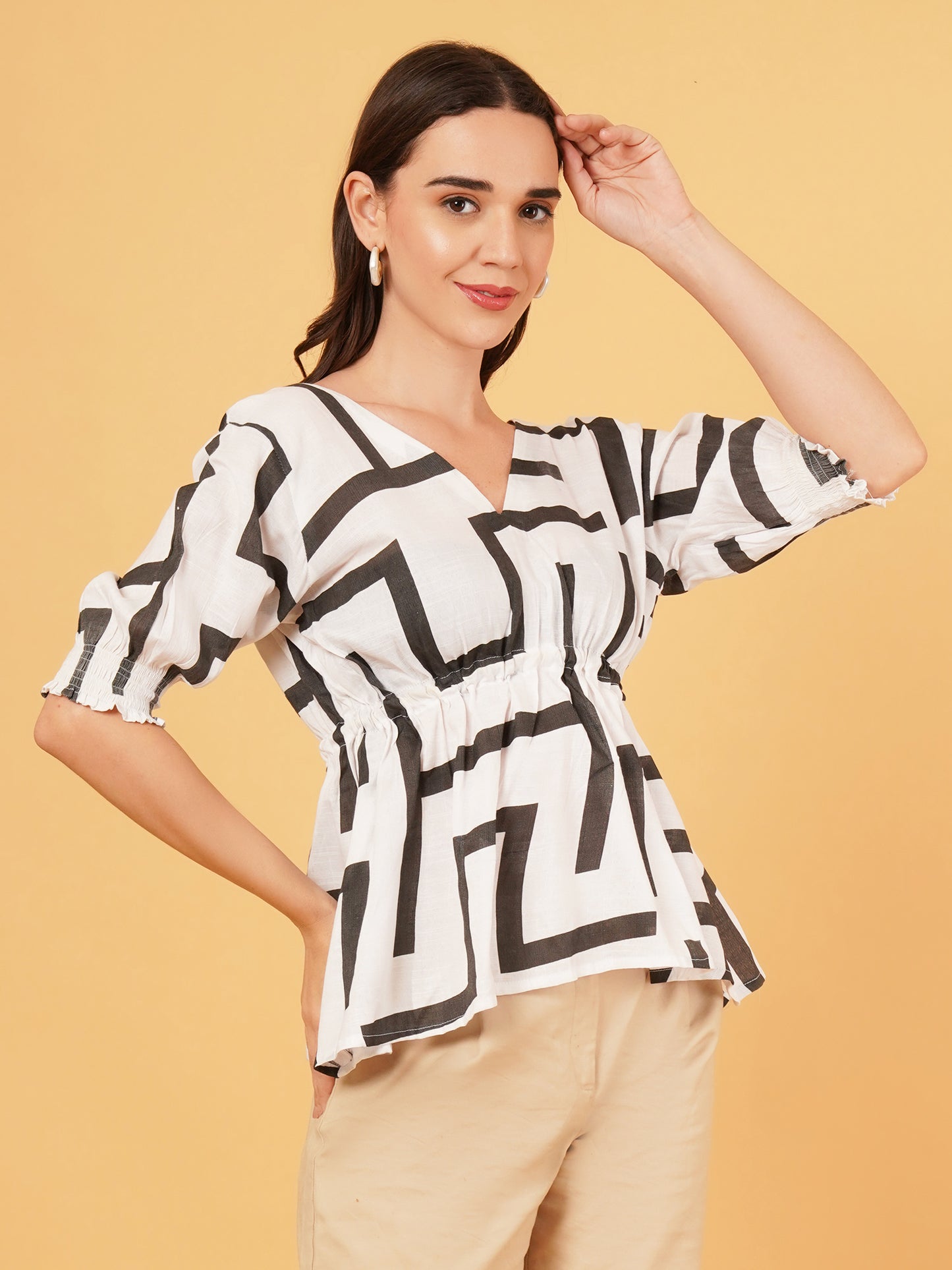 Linen Tie-Back Top
