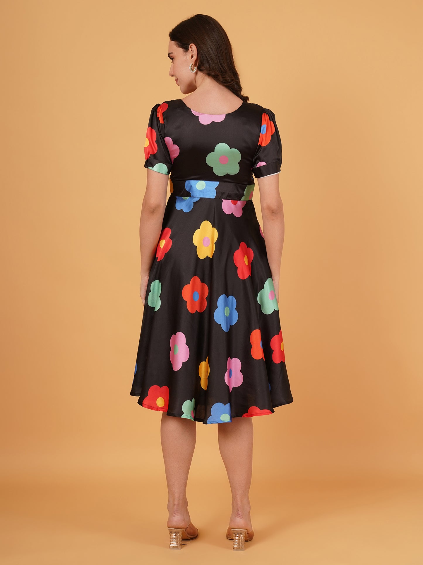 KNEE LENGTH FLORAL DRESS