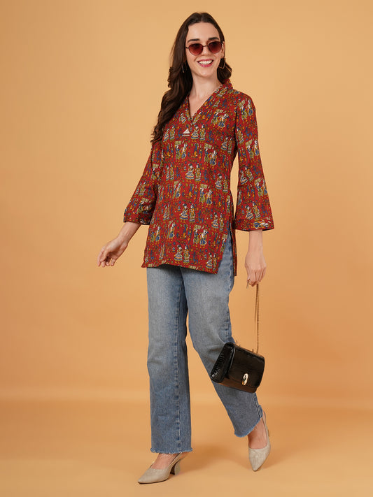 KALAMKARI SHORT KURTI