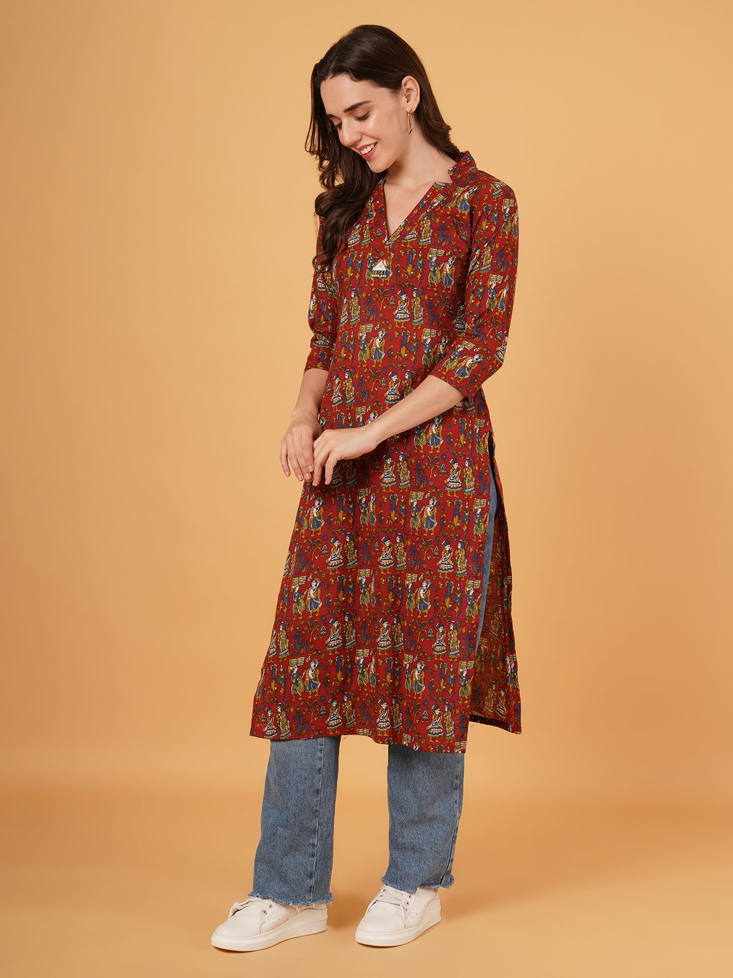 Jaipuri print Kalamkari kurta