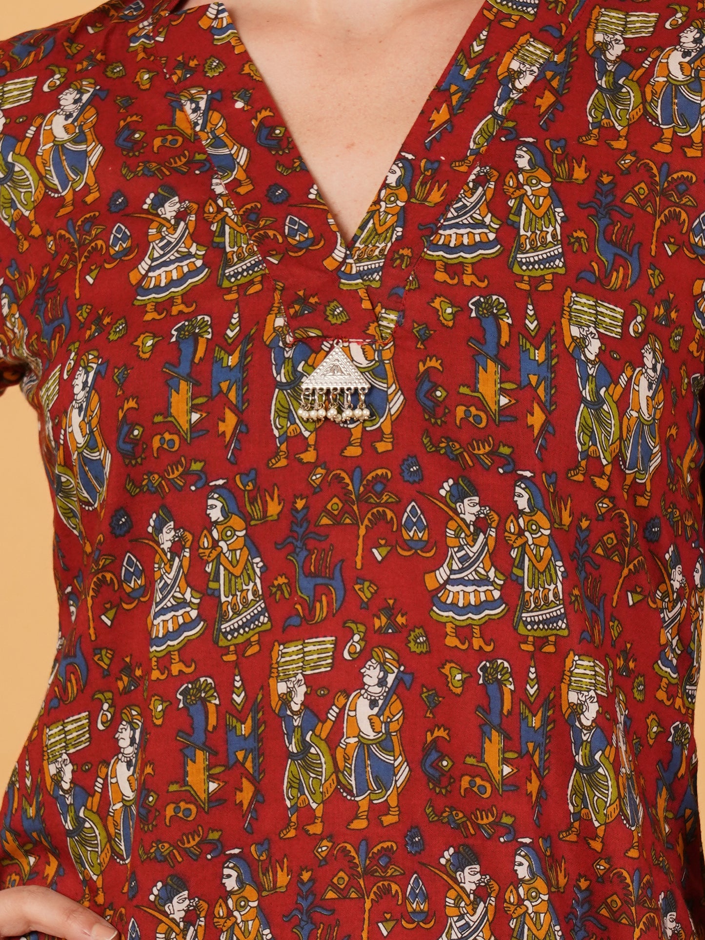Jaipuri print Kalamkari kurta