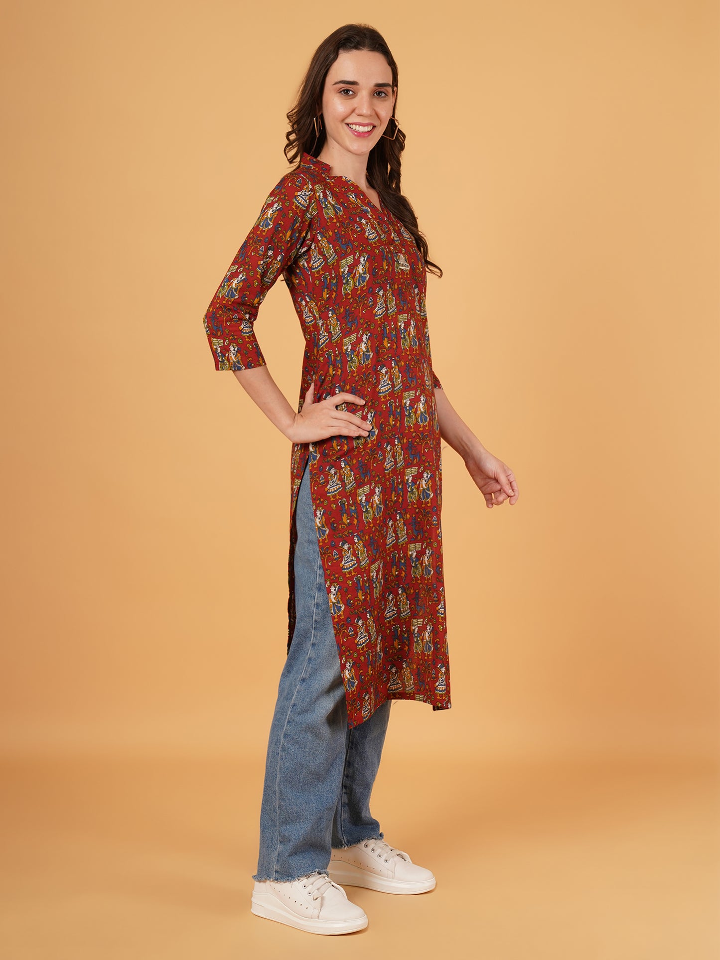 Jaipuri print Kalamkari kurta