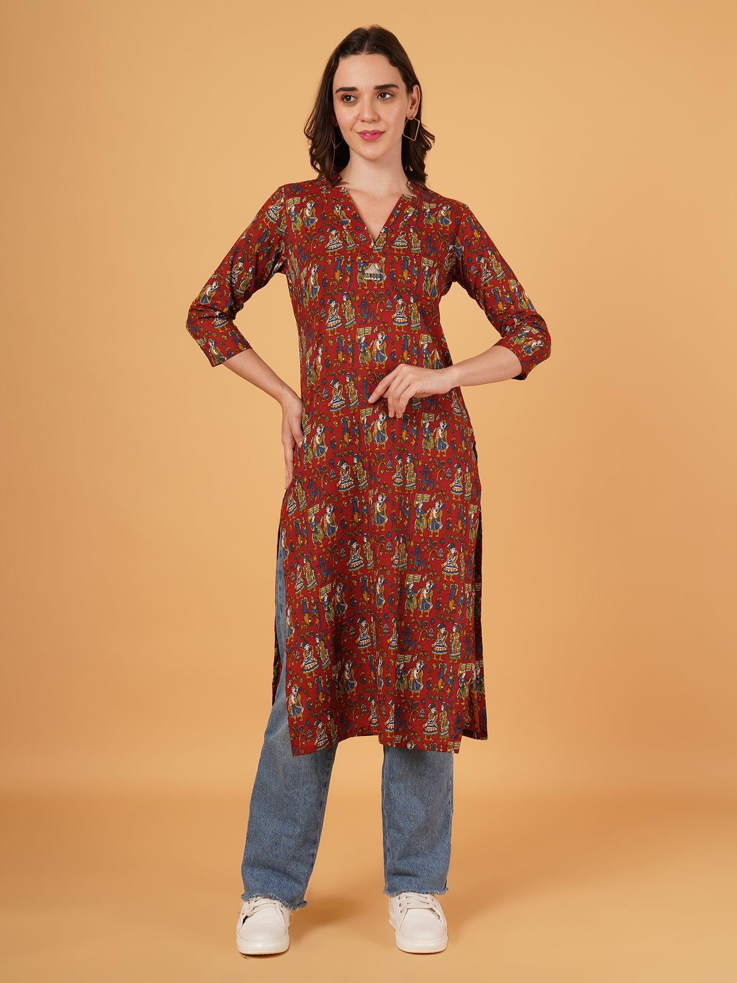 Jaipuri print Kalamkari kurta