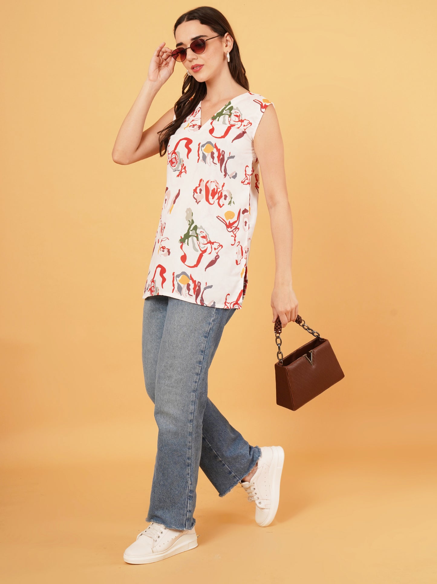 Script print crepe short Kurti