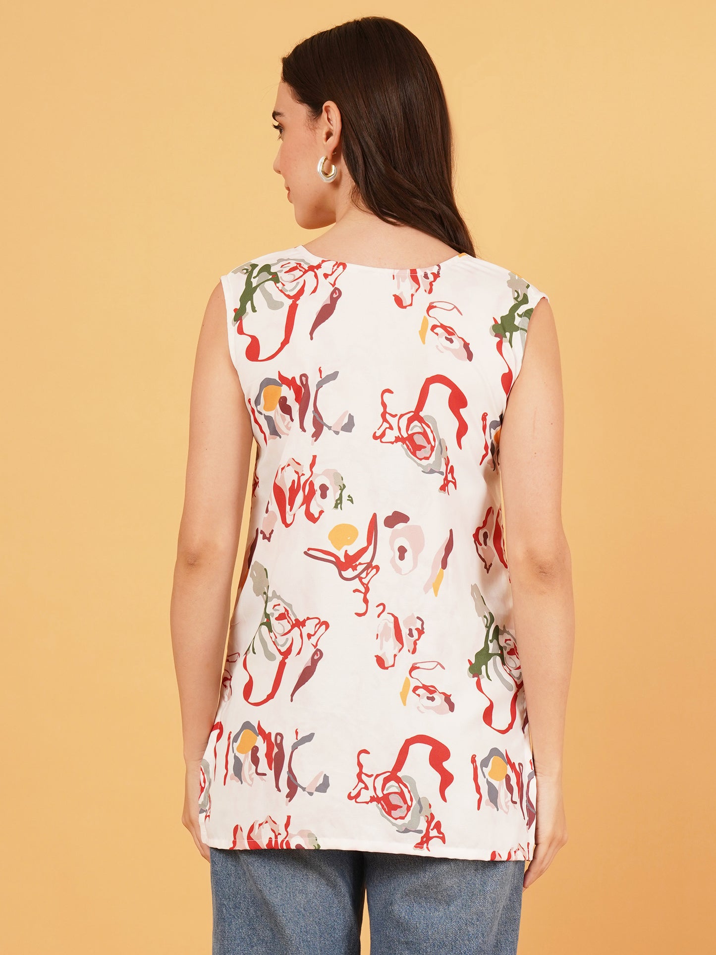 Script print crepe short Kurti