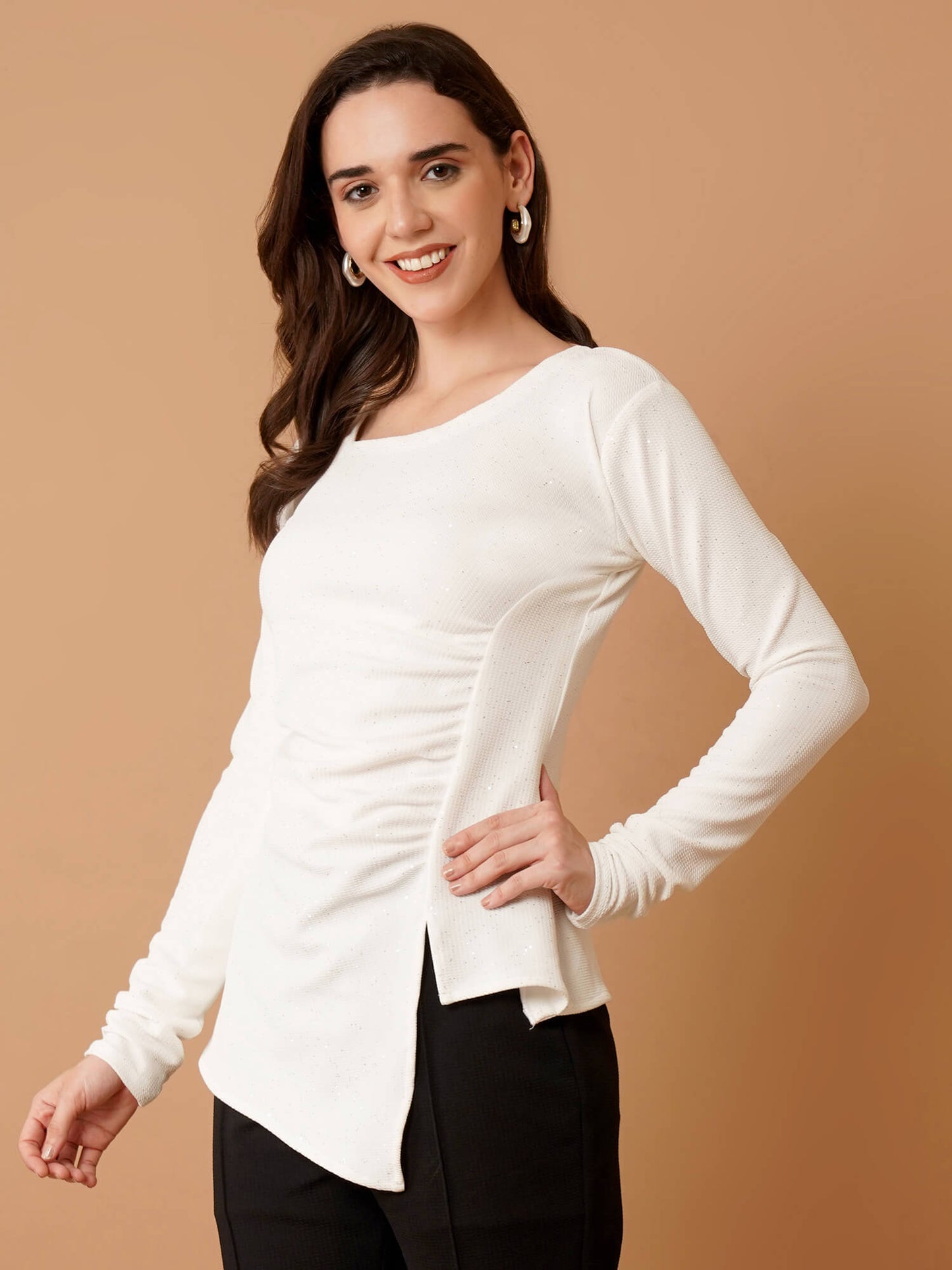 White Asymmetrical Top