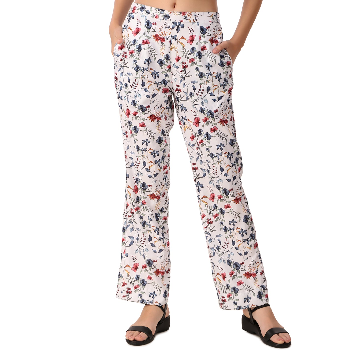 Magnetism Floral Print Kurti with Pant