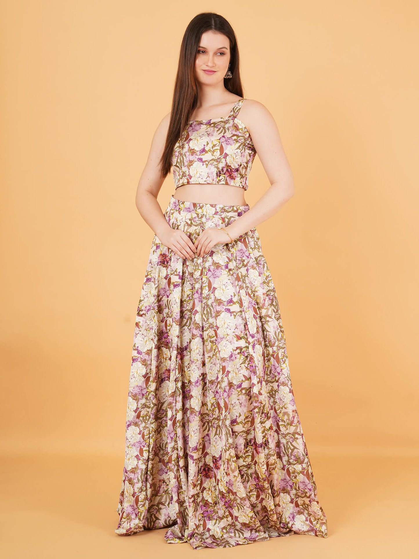 Vintage Floral Indo-Western Set