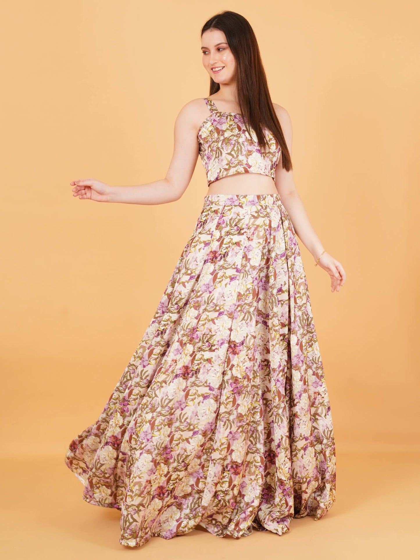 Vintage Floral Indo-Western Set