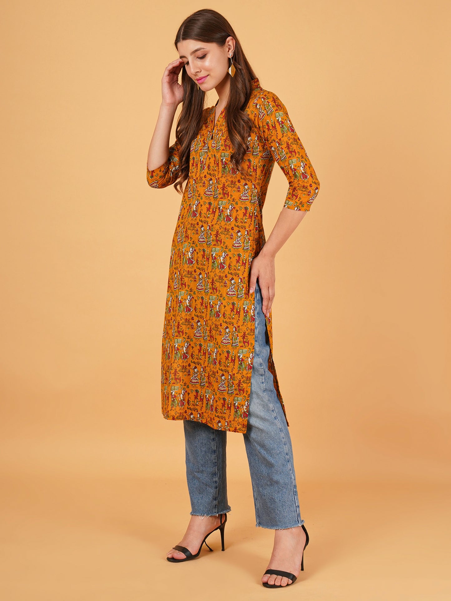 Jaipuri Kalamkari long kurta