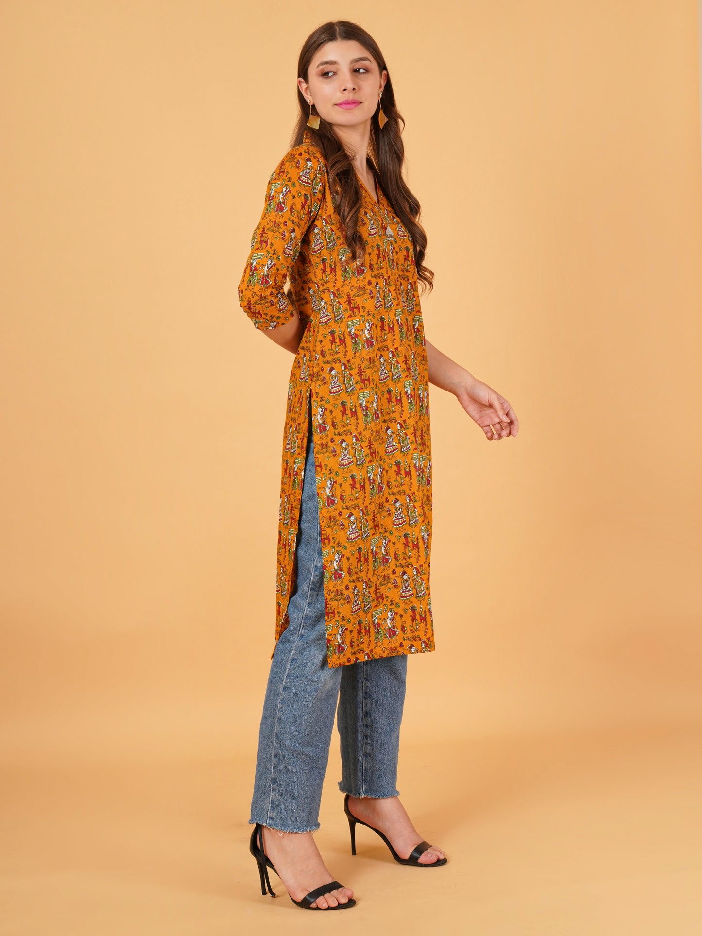 Jaipuri Kalamkari long kurta