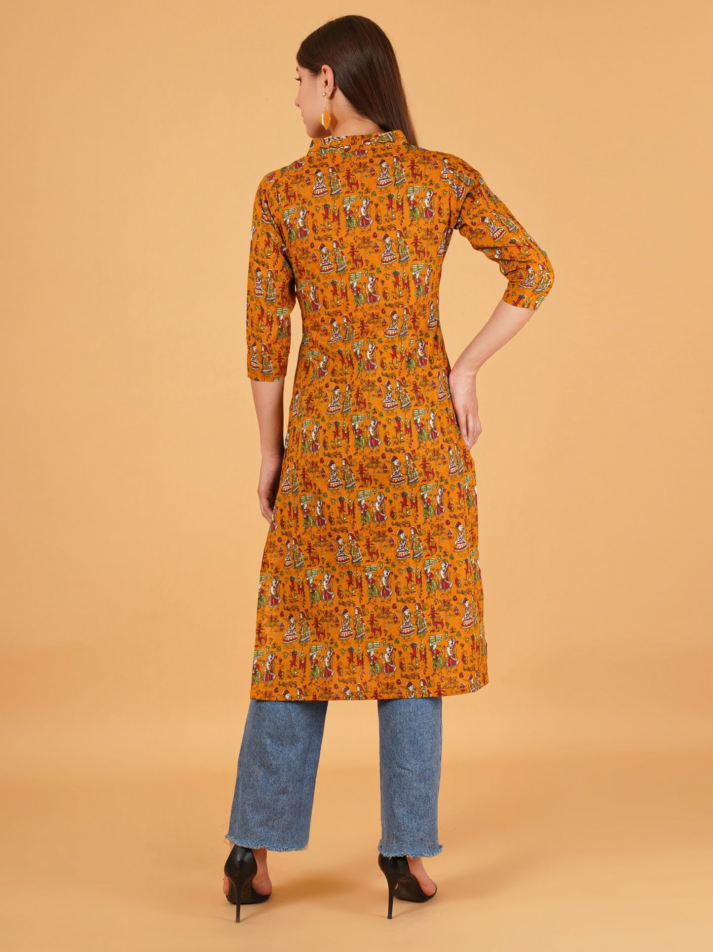 Jaipuri Kalamkari long kurta
