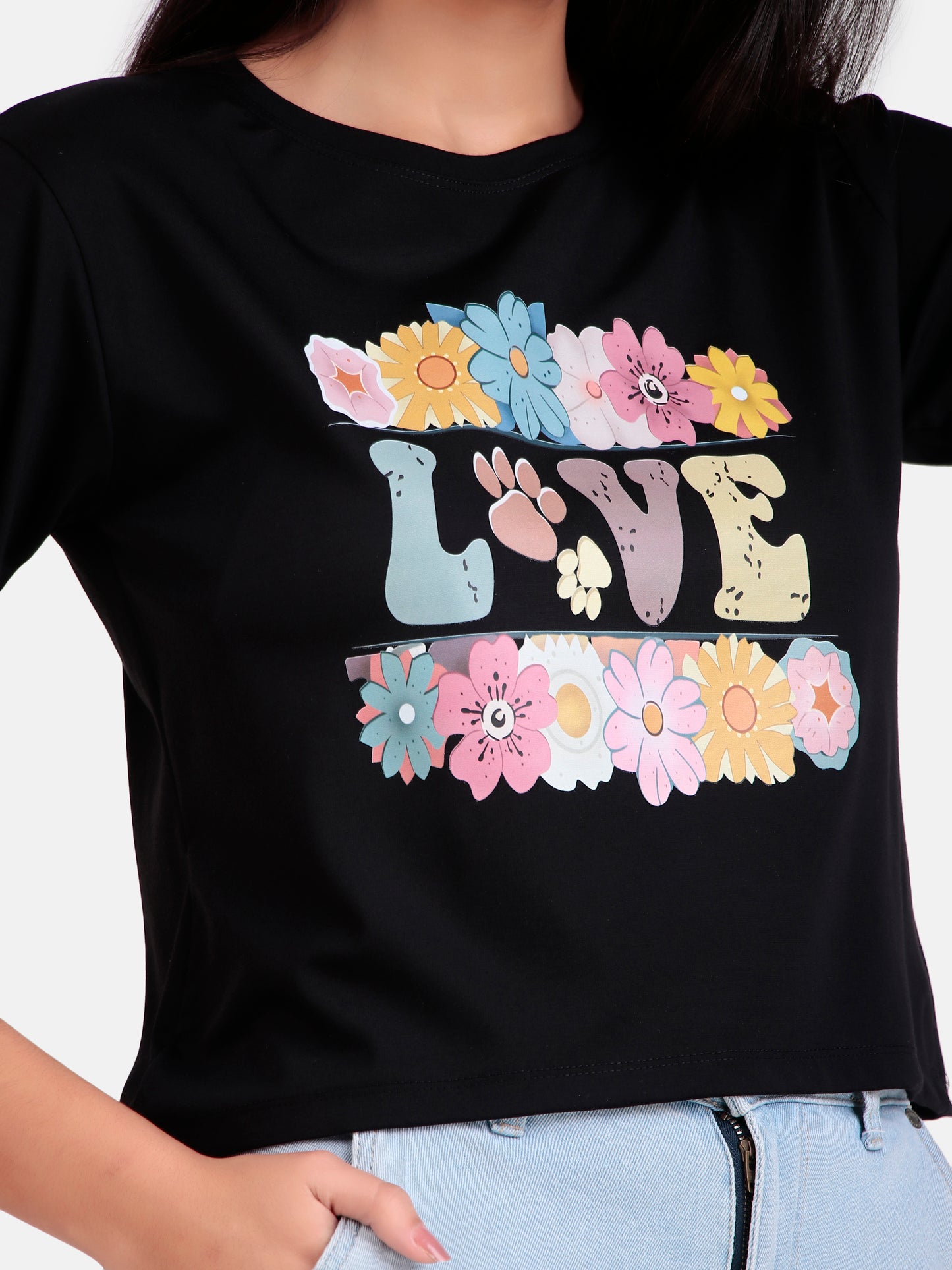 girls crop t-shirt