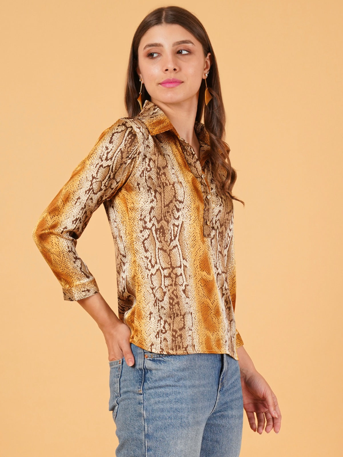 Satin Shirt Top