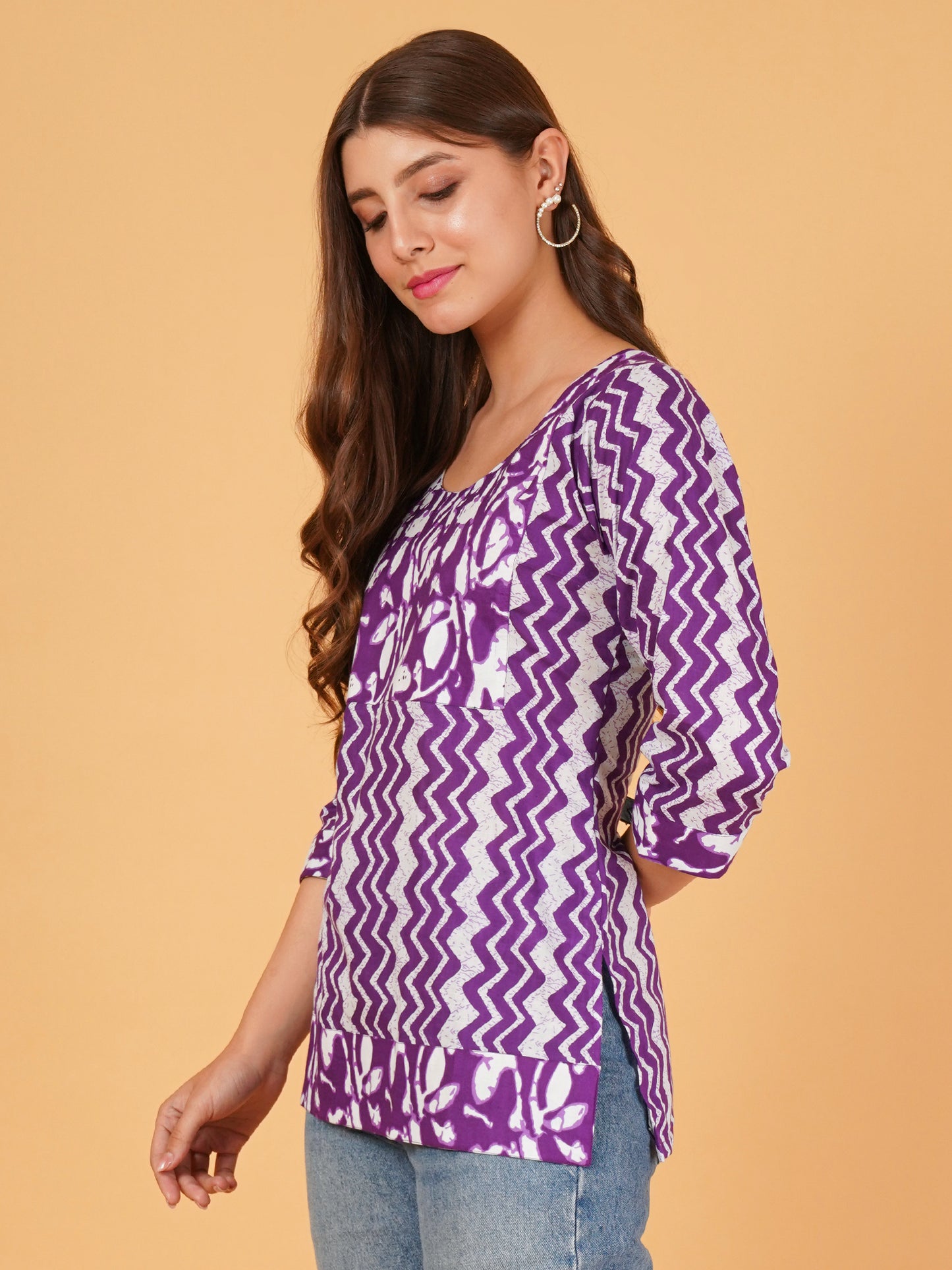 Jaipuri Cotton Printed Short Kurti