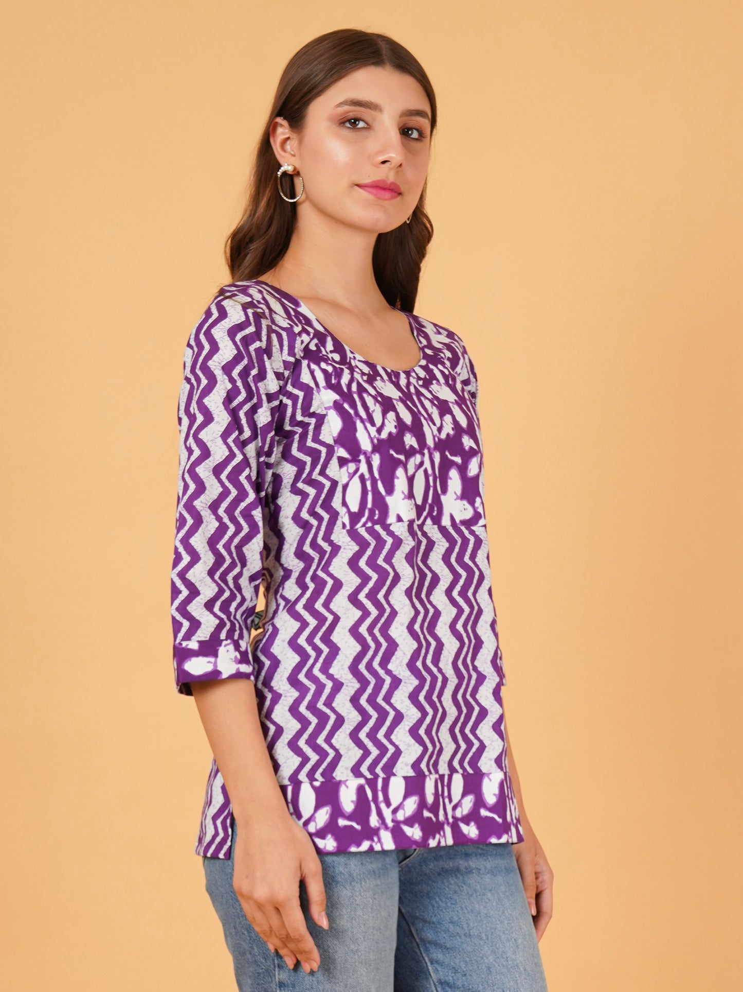 Jaipuri Cotton Printed Short Kurti