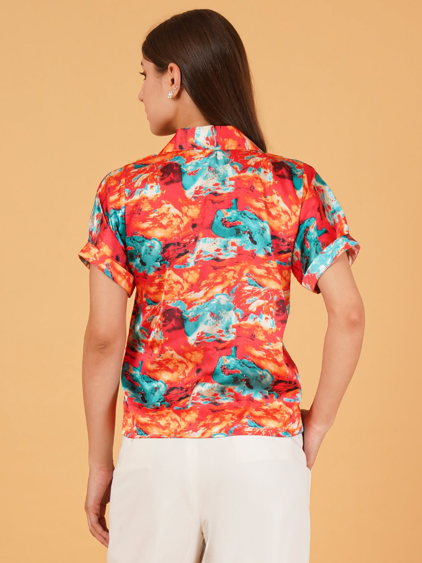 Molten Marble Satin Shirt– Bold Meets Beautiful