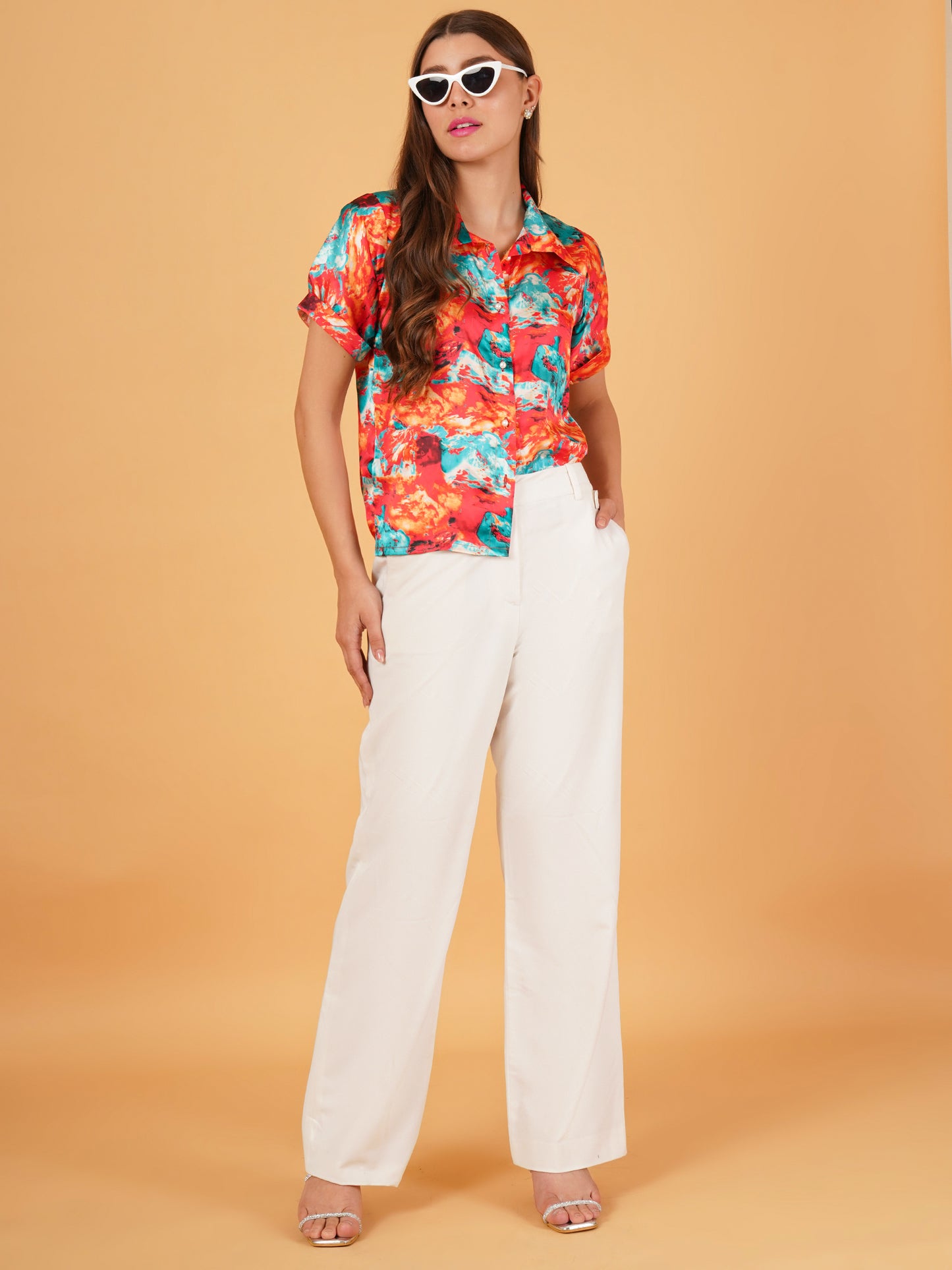 Molten Marble Satin Shirt– Bold Meets Beautiful