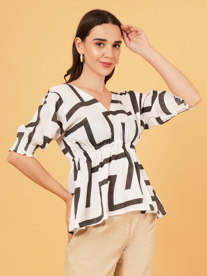Linen Tie-Back Top