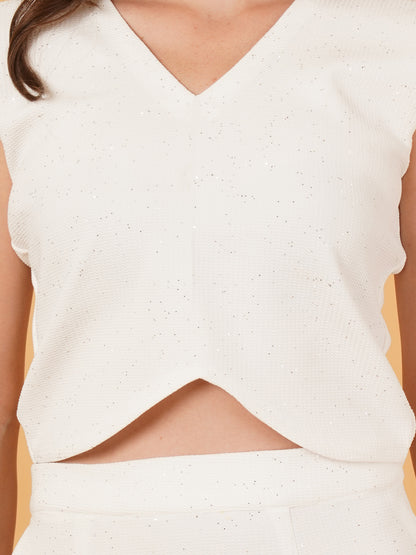 WHITE SKIRT TOP SET