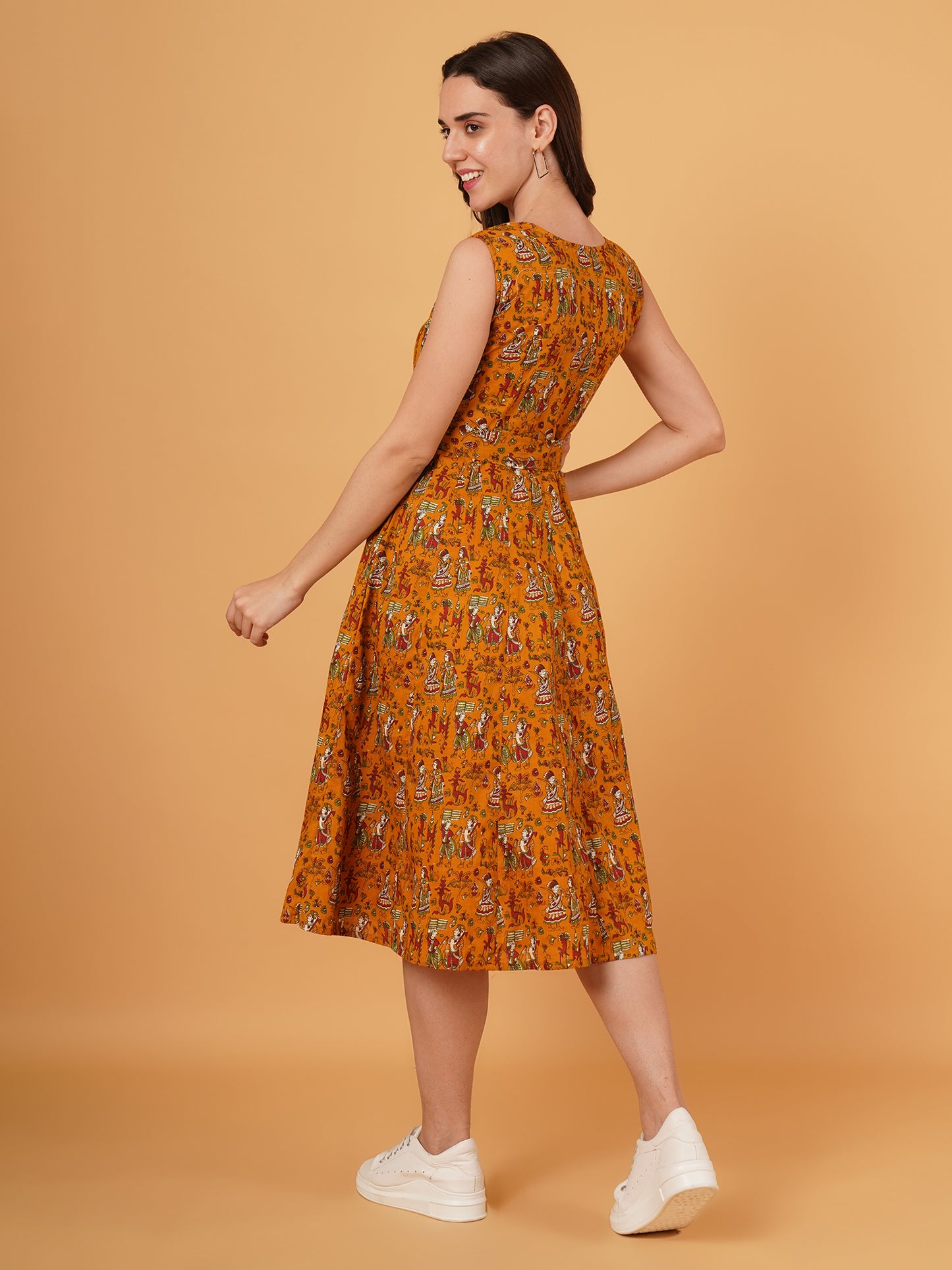 Jaipuri Kalamkari cotton dress