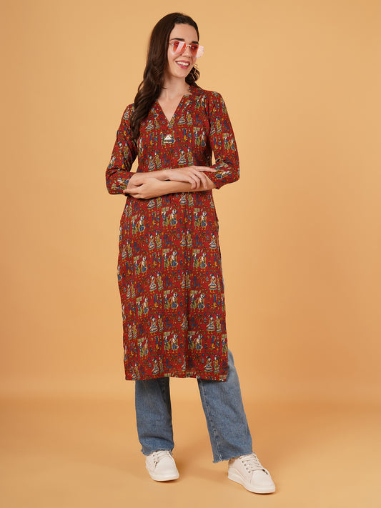Jaipuri print Kalamkari kurta