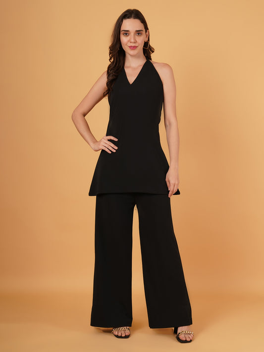 Black Halter Neck Co-ord Set