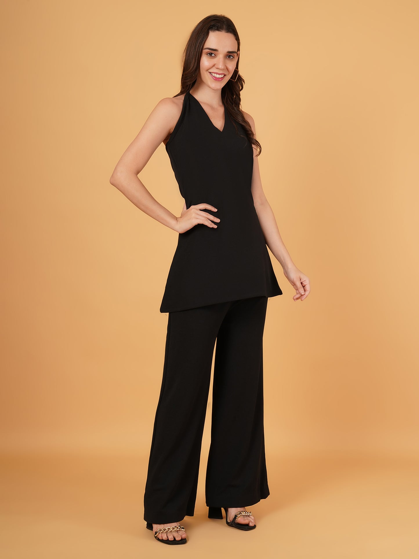 Black Halter Neck Co-ord Set