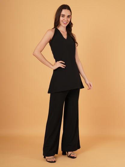 Black Halter Neck Co-ord Set