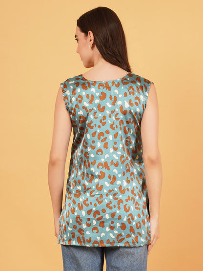 silky satin short Kurti