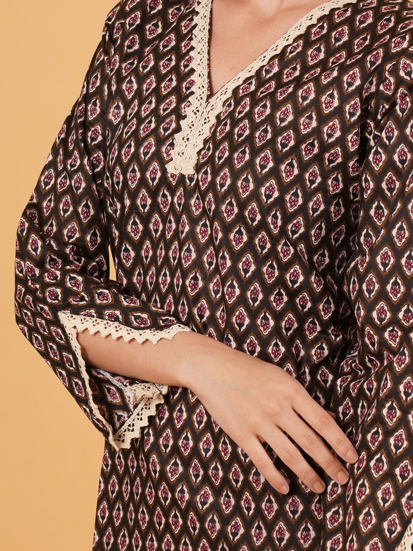 Bagru Print Cotton Short Kurti