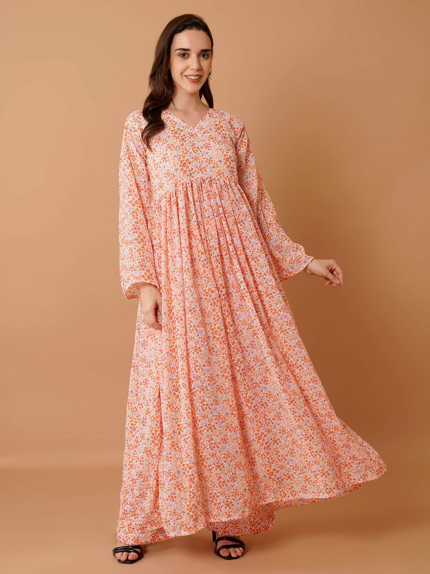 Chiffon Suit Set with Palazzo