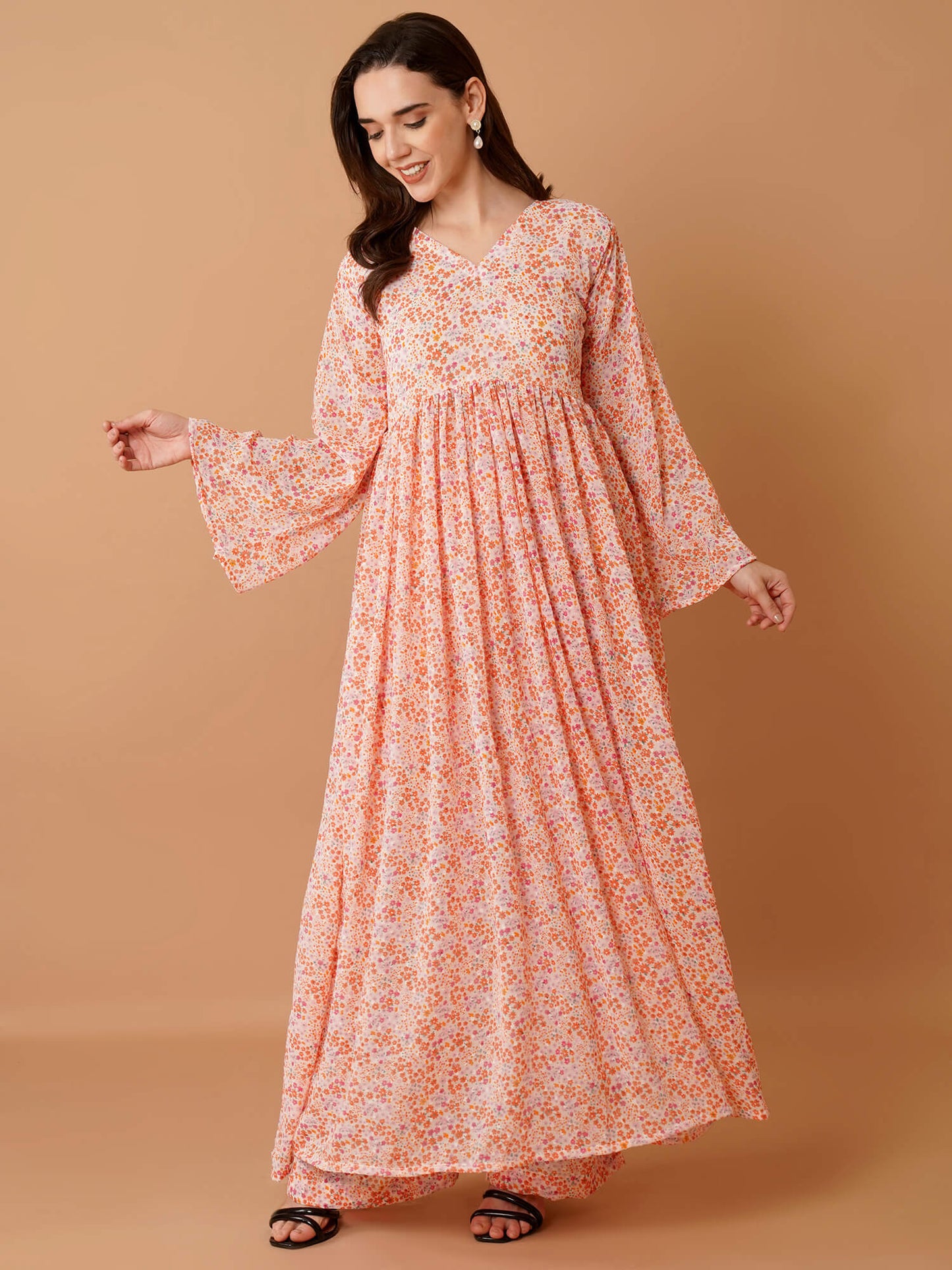 Chiffon Suit Set with Palazzo