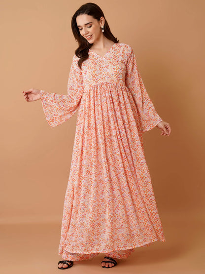 Chiffon Suit Set with Palazzo