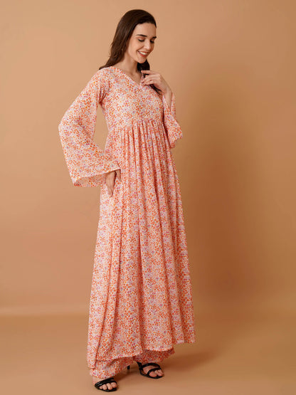 Chiffon Suit Set with Palazzo