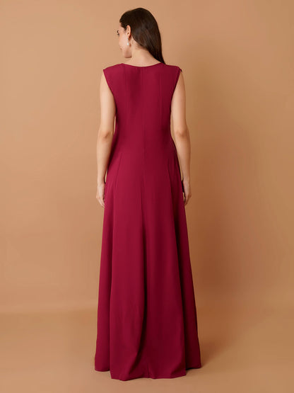 Wine Blossom Elegance gown