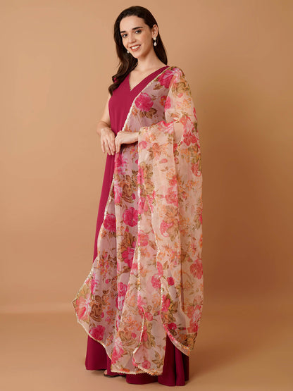 Wine Blossom Elegance gown