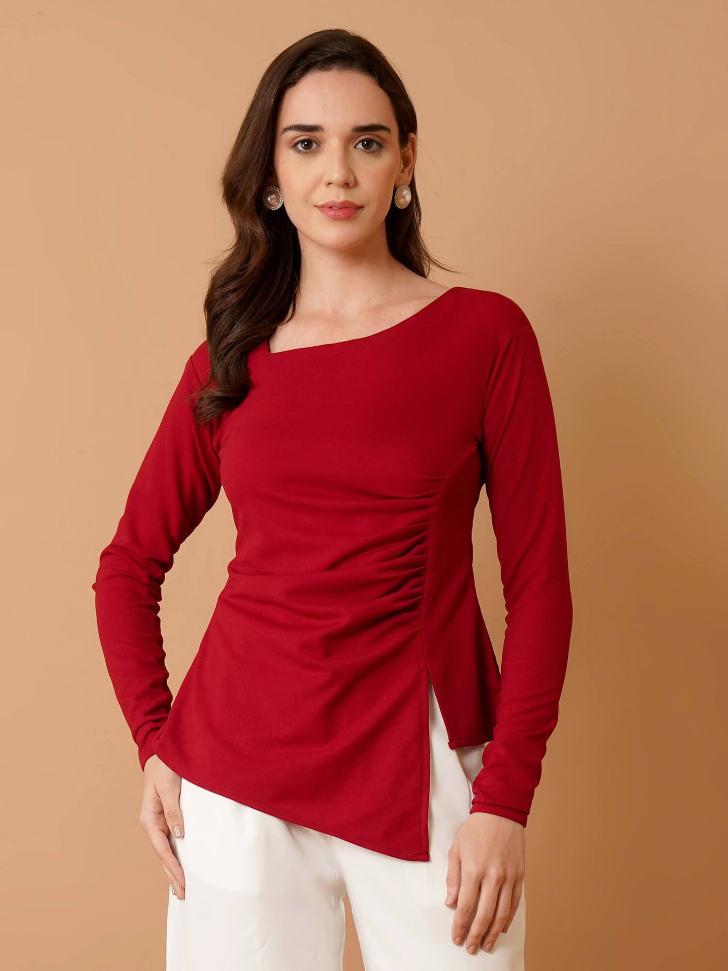 Red Asymmetrical Top