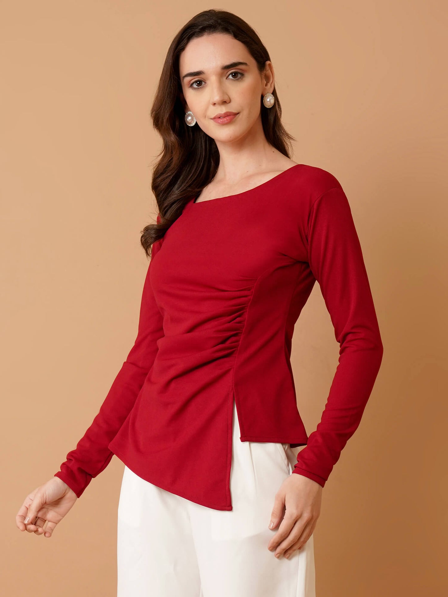 Red Asymmetrical Top