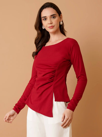 Red Asymmetrical Top
