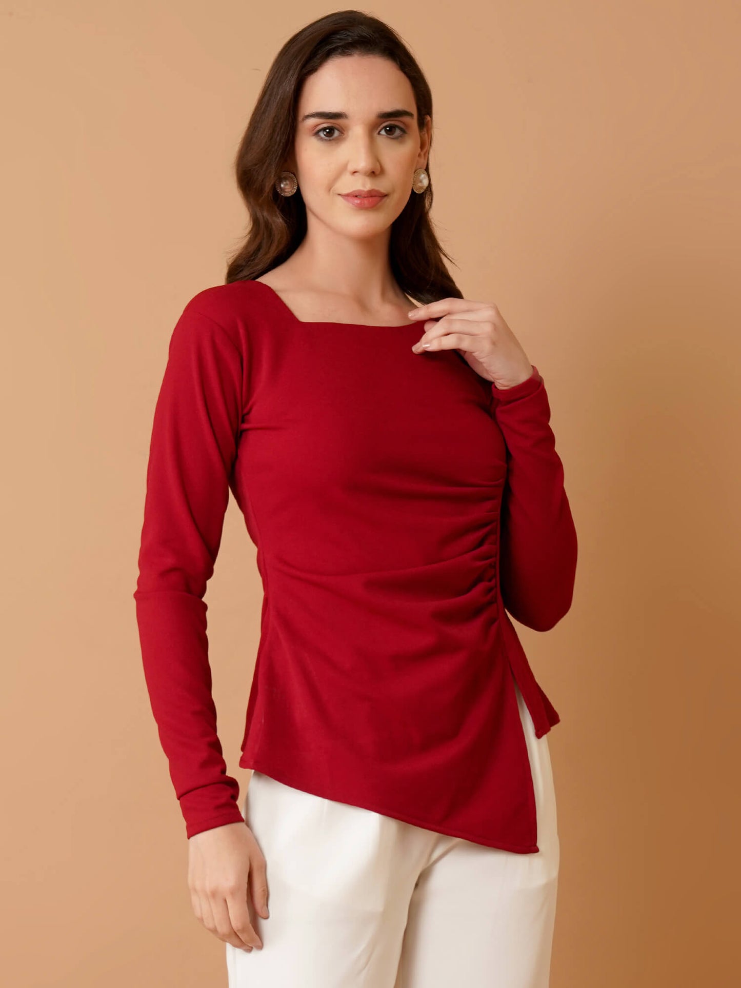 Red Asymmetrical Top