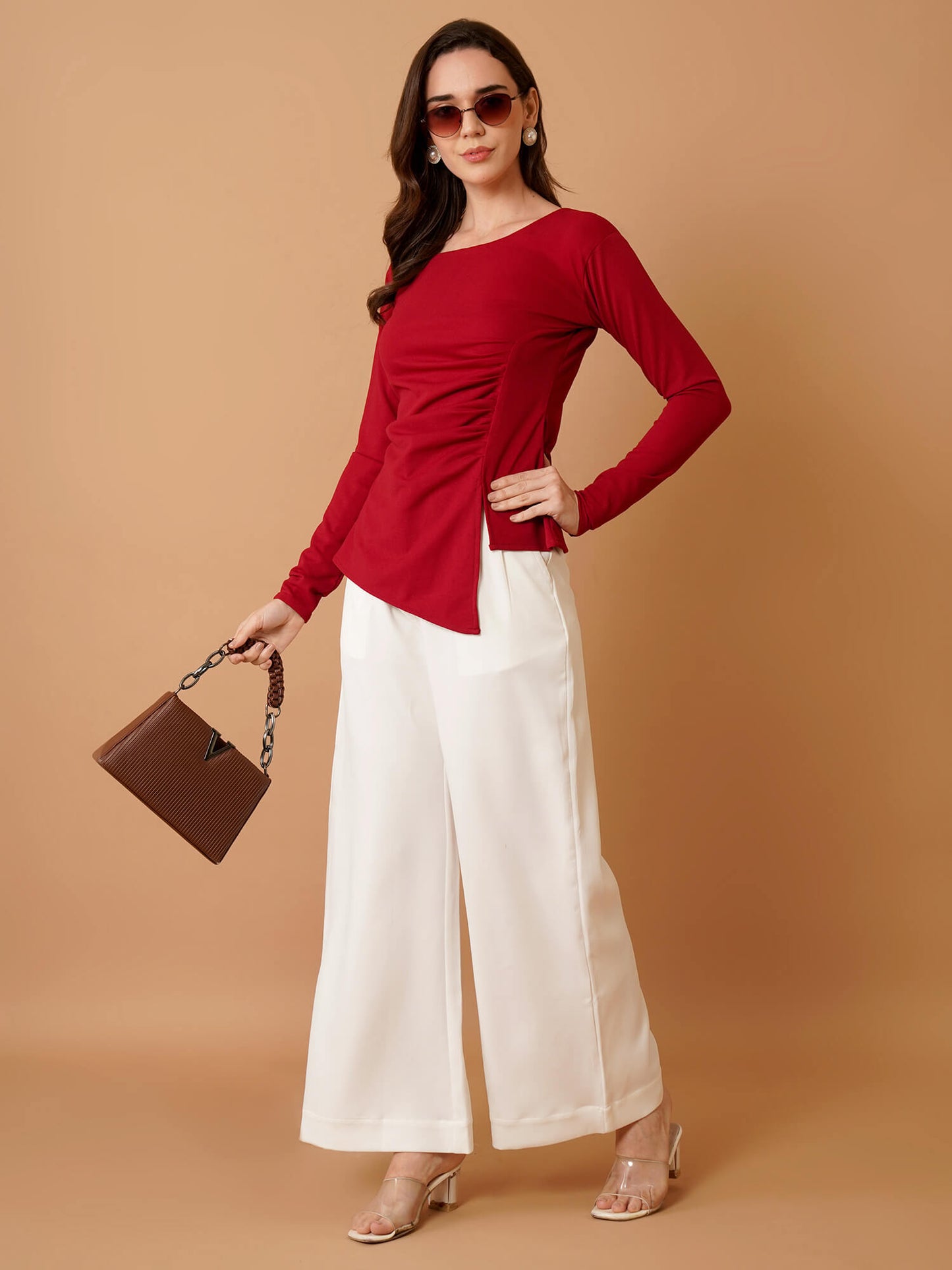 Red Asymmetrical Top