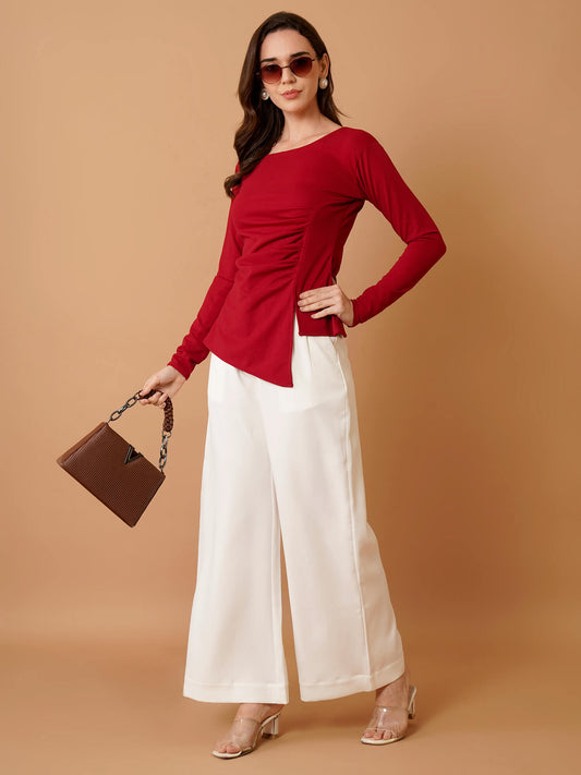 Red Asymmetrical Top