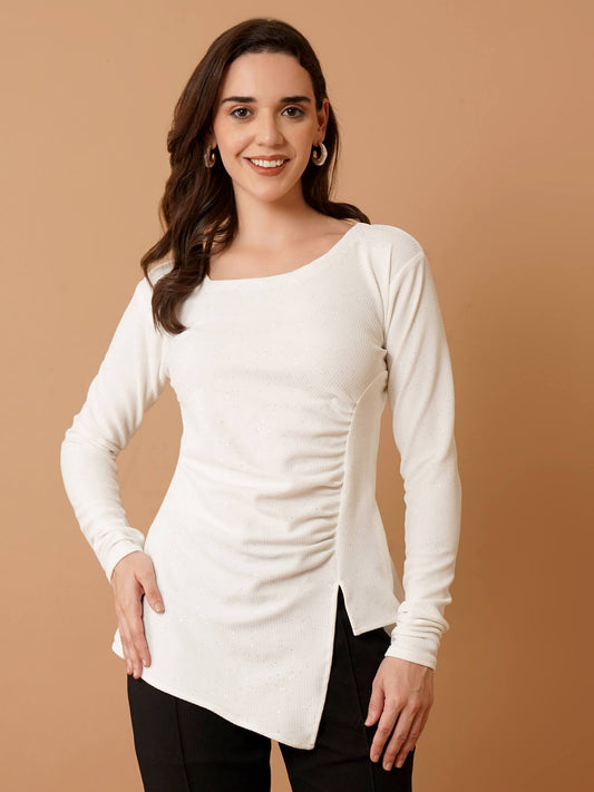 White Asymmetrical Top