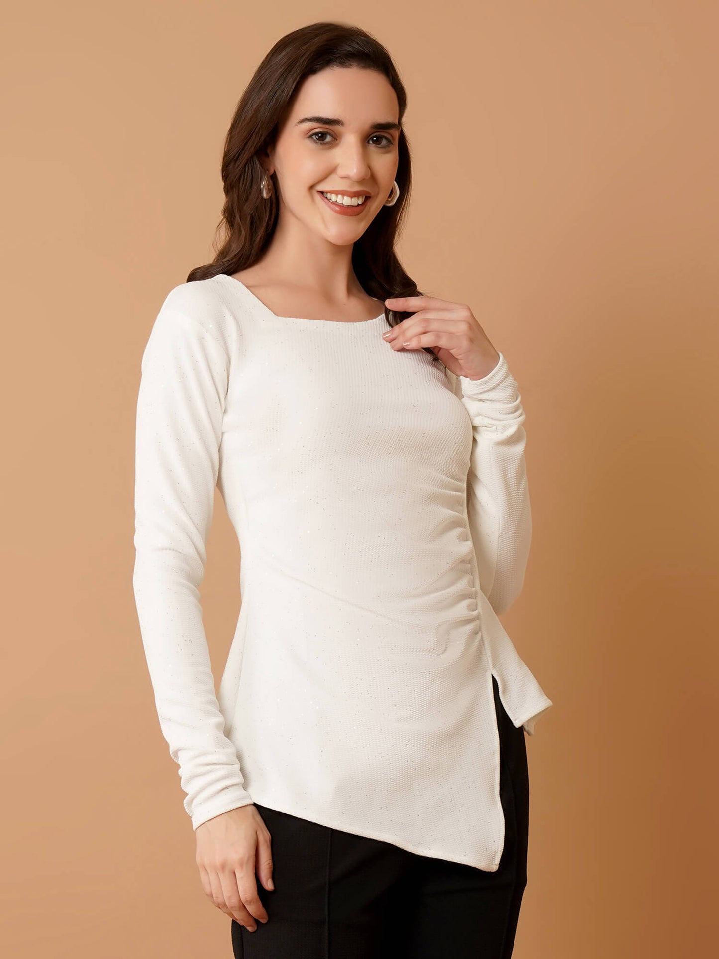 White Asymmetrical Top