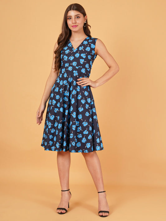 Sleeveless short Satin dress