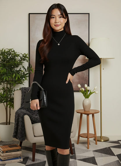 Elegant Black Bodycon Dress