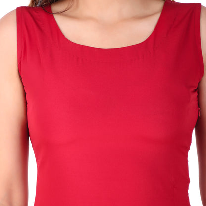 Magnetism Red Side Slit kurta with Pant & Dupatta