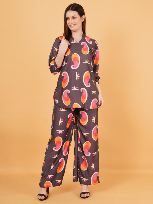 Women's Paisley Print Co-Ord Set